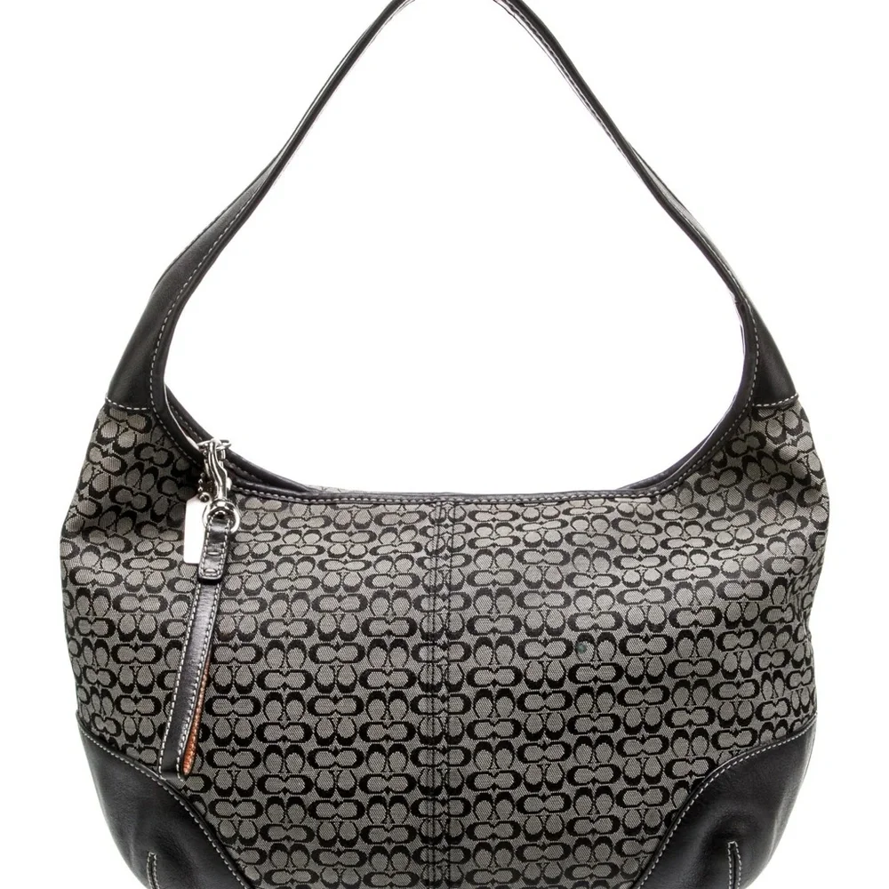 Vintage Coach Black and Gray Hobo Bag